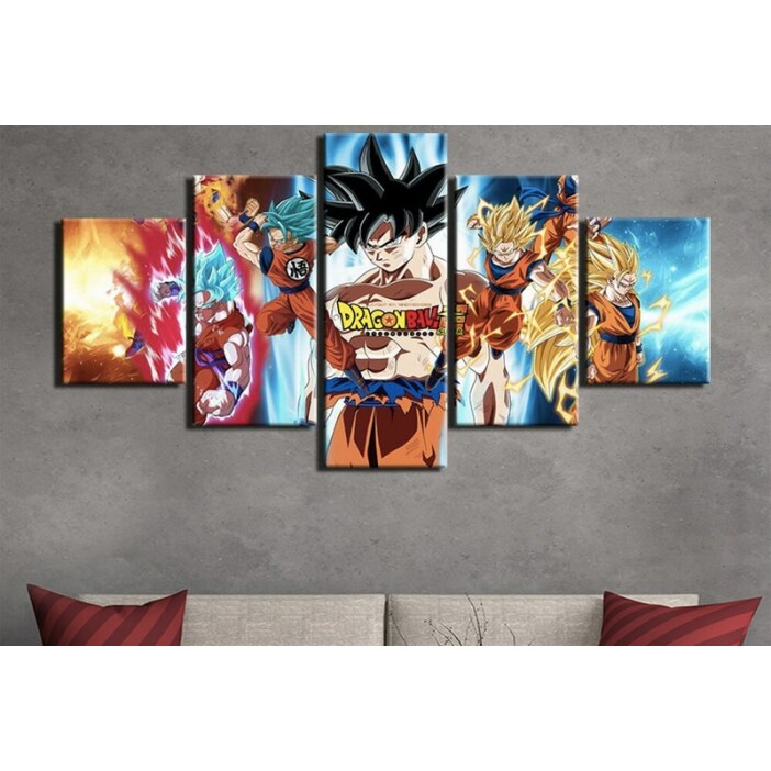 Tableau Son Goku force du super sayian Tableau Dragon Ball Z Tableau Geek taille: S