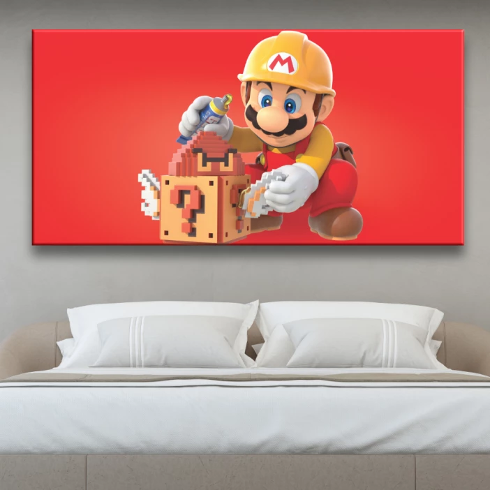 Tableau Super Mario boîte surprise Tableaux originaux Tableau Geek Tableau Super Mario taille: XXS