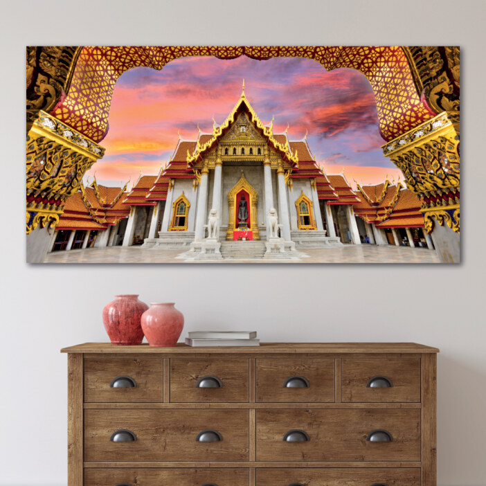 Tableau Temple de marbre de Thaïlande Tableau Monde Tableau Thaïlandais