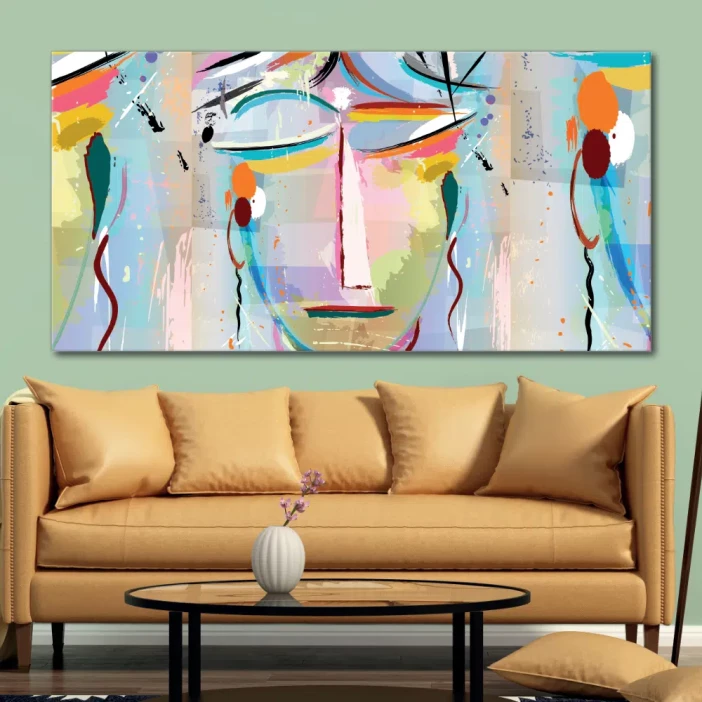 Tableau-Visage-de-femme-abstraite Tableau Visage de femme abstraite Tableau Abstrait Tableau Femme Tableaux originaux