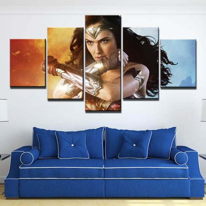 Tableau Wonderwoman et ses bracelets de soumission