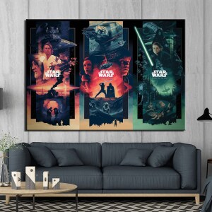 Tableau affiches trilogie originale Star Wars Tableau Star Wars Tableau Geek