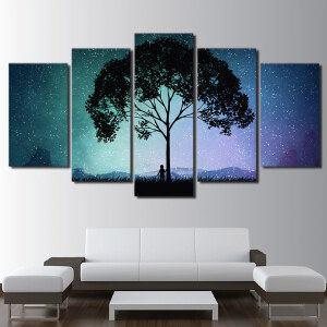 Tableau arbre ciel étoilé Tableau Arbre Tableau Nature format: Horizontal