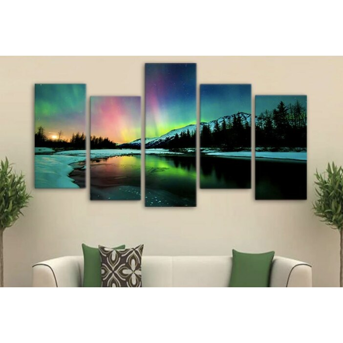 Tableau aurore boréale Tableau Montagne Tableau Nature Tableau nature morte
