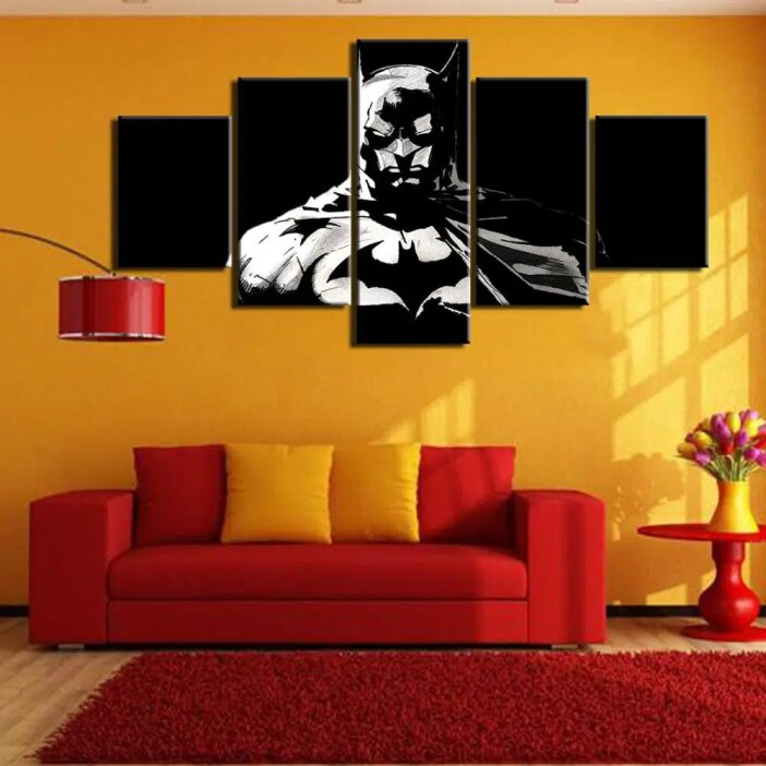 Tableau batman noir et blanc