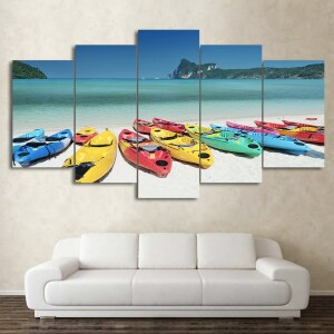 Tableau canoës