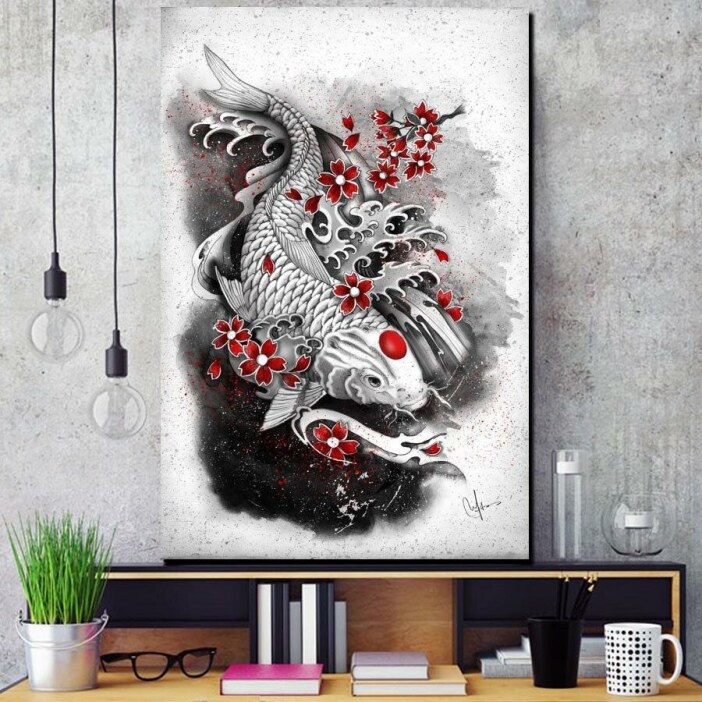 Tableau carpe Tableau Japonais Tableau Monde