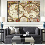 Tableau carte du monde renaissance