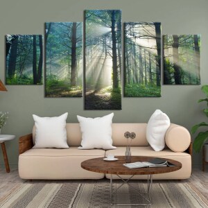 Tableau chemin lumineux en forêt Tableau Arbre Tableau Nature taille: S