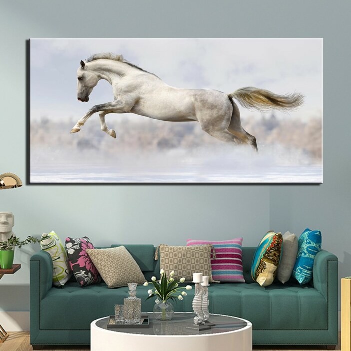 Tableau cheval blanc