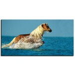 Tableau cheval dans la mer