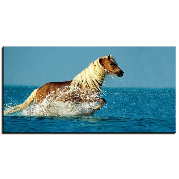 Tableau cheval dans la mer