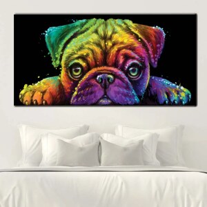 Tableau chien pop art taille: XXS