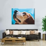 Tableau chien pop art les yeux au ciel Tableau Chien Tableau Animaux Tableau Pop Art format: Horizontal