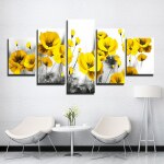 Tableau coquelicot jaune Tableau Fleur Tableau Nature format: Horizontal