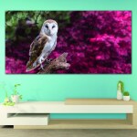 Tableau de Hibou en automne Tableau Animaux Tableau Nature taille: XXS