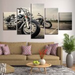 Tableau deux motos vintages