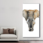 Tableau éléphant dessiné sur un fond blanc Tableau Animaux Tableau Éléphant