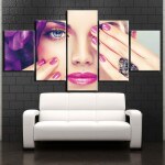 Tableau femme violette