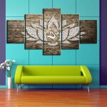 Tableau fleur de lotus aum