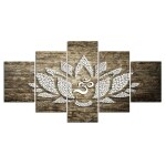 Tableau fleur de lotus aum