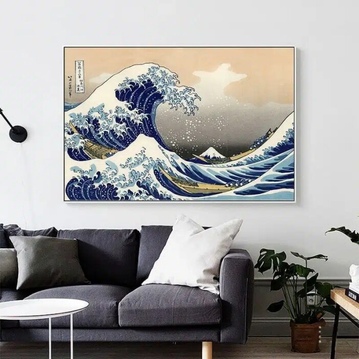Tableau grande vague de kanagawa Tableau Japonais Tableau Monde taille: XXS