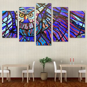 Tableau hibou mosaïque