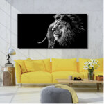 Tableau lion noir et blanc Tableau Lion Tableau Animaux