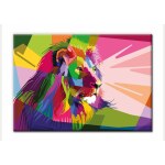 Tableau lion street art