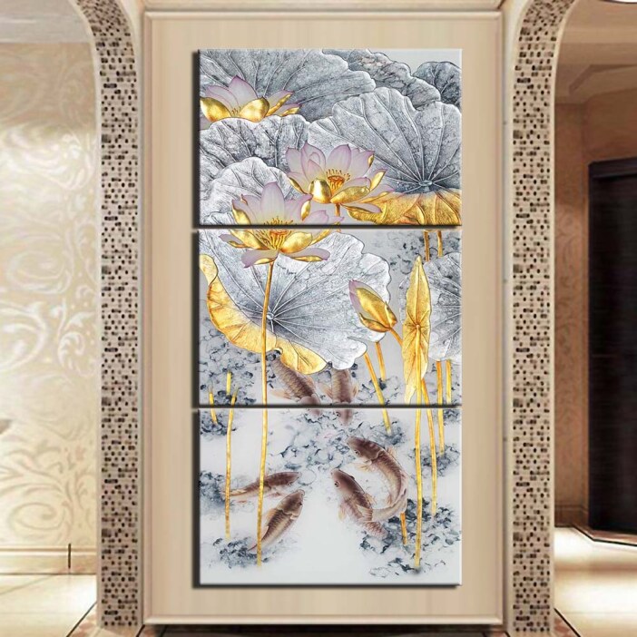 Tableau lotus abstraits