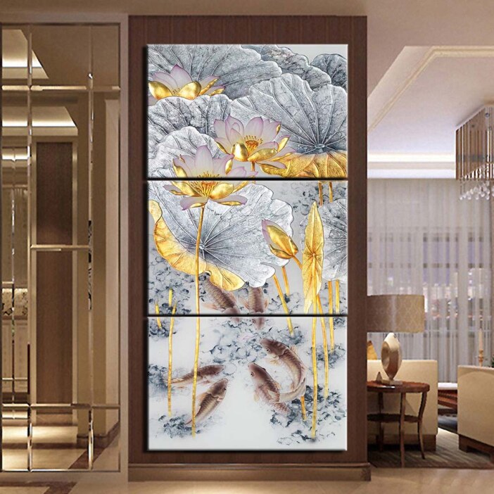 Tableau lotus abstraits