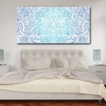 Tableau mandala bleu
