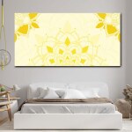 Tableau mandala jaune