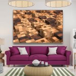 Tableau minecraft blocs de terrain Tableau Pop Art Tableau Geek Tableau Minecraft taille: XS