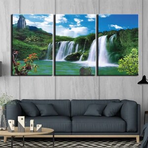 Tableau montagne et cascades