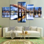 Tableau pont de Brooklyn la nuit