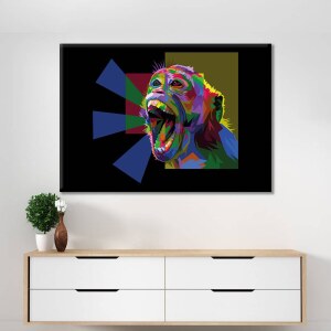 Tableau singe capucin pop art Tableau Singe Tableau Animaux Tableau Pop Art format: Horizontal
