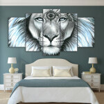Tableau tête de lion spirituelle