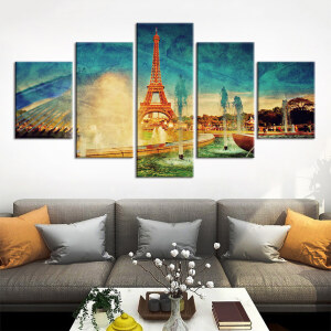 Tableau tour Eiffel et fontaines Tableau Paris Tableau Ville