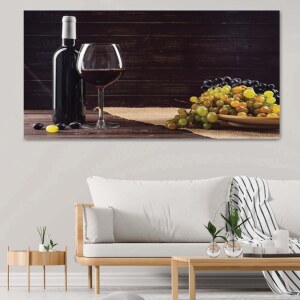 Tableau vin et raisin Tableau Nature morte Tableau Nature taille: XXS