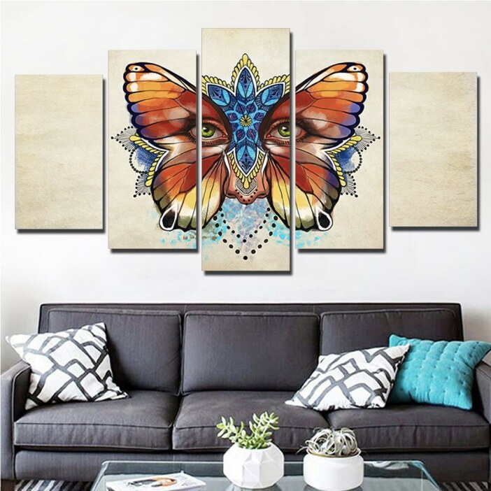 Tableau visage papillon