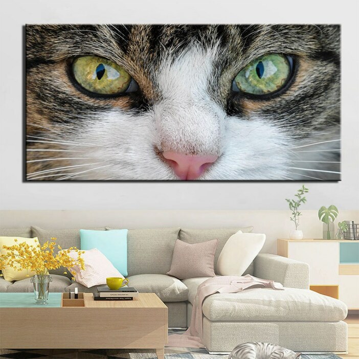 Tableau yeux de chat