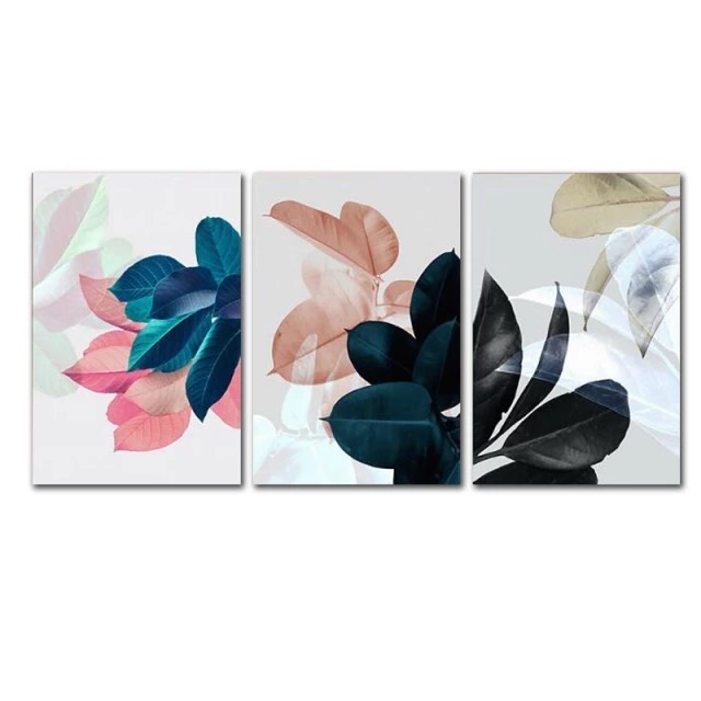 Cuadro escandinavo con plantas de colores - Imagen 3
