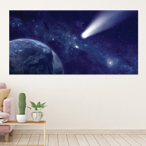 tableau terre et galaxie