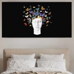 Tableau Tête à Papillons